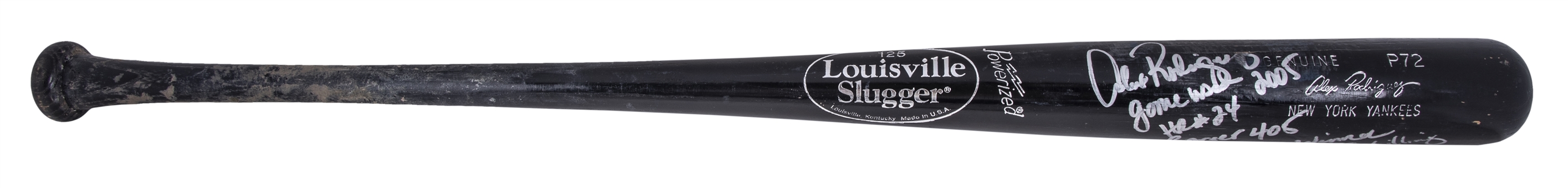2005 Alex Rodriguez Game Used & Signed Louisville Slugger P72 Model Bat Used To Hit Career Home Run #405 (Rodriguez LOA)